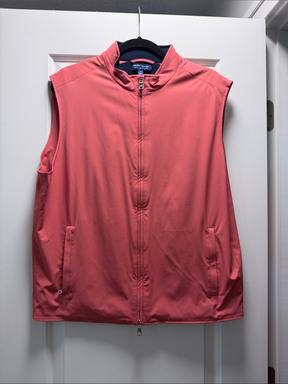 Peter Millar Coral Zip-Up Golf Vest